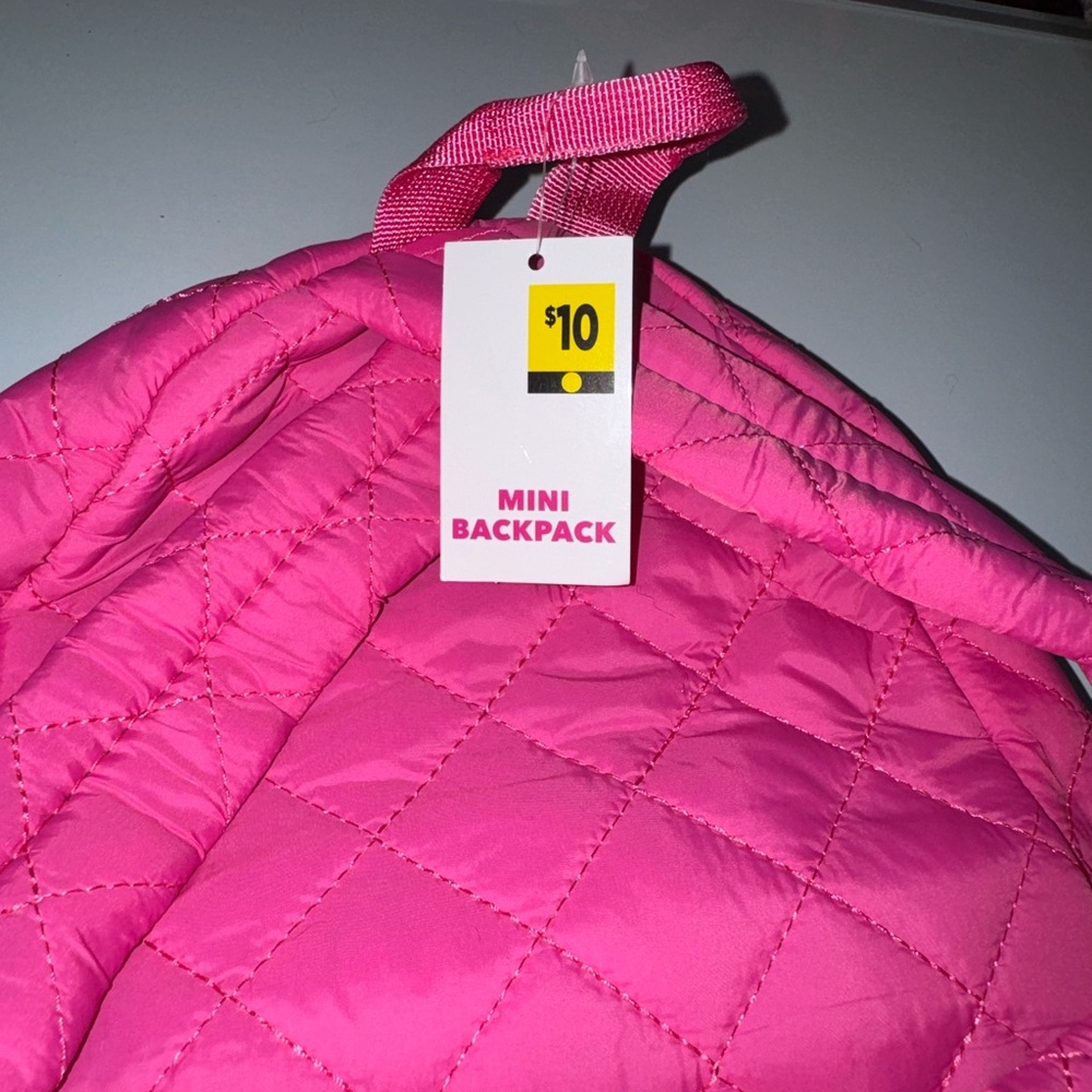 Pink Quilted Backpack - Picture 8 of 10
